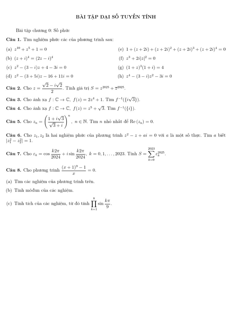 Complex Numbers 2025 | PDF