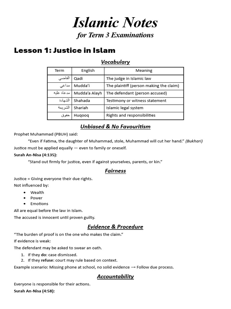 Islamic Studies: Justice, Rights, and Fiqh | PDF | Hadith | Theocracy