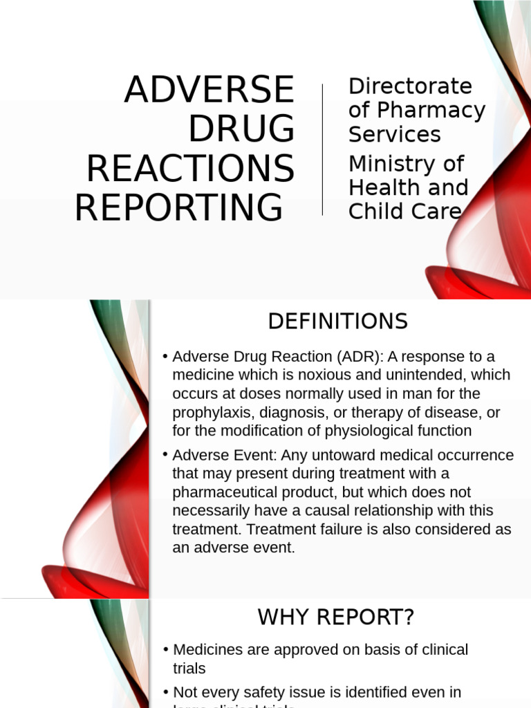 Adverse Drug Reactions Reporting Guide | PDF | Adverse Effect | Pharmacy