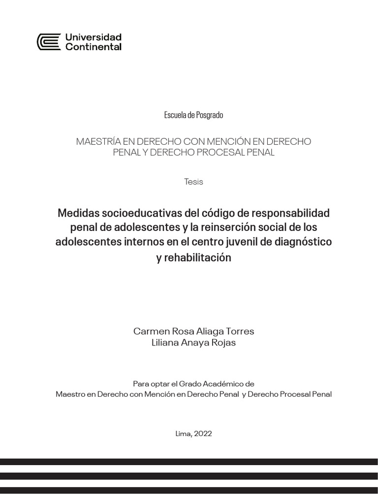 Medidas Socioeducativas y Reinserción Juvenil | PDF | Derecho penal ...