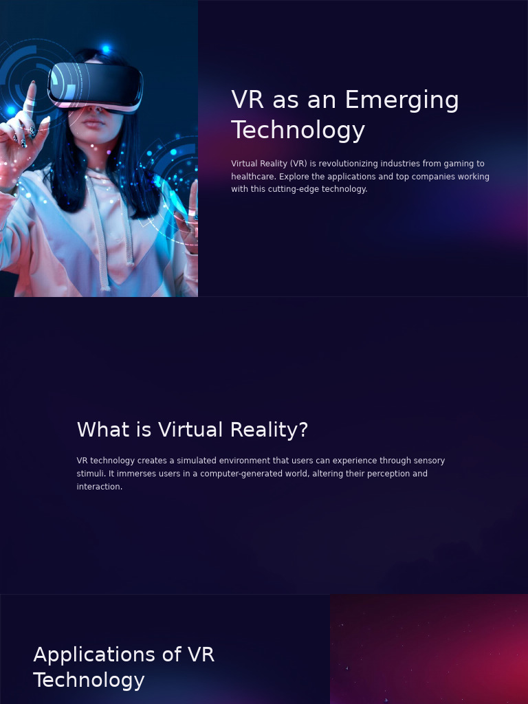 VR As An Emerging Technology | PDF | Virtual Reality | Computer Graphics