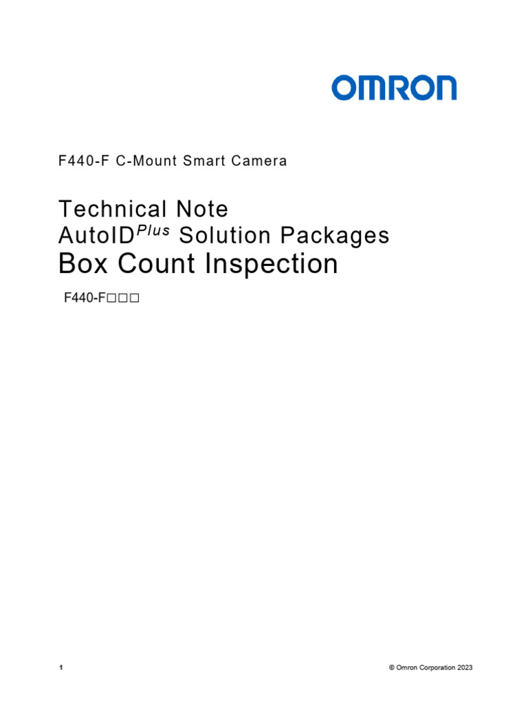 F440-F Smart Camera Box Count Guide | PDF | Camera | Exposure (Photography)
