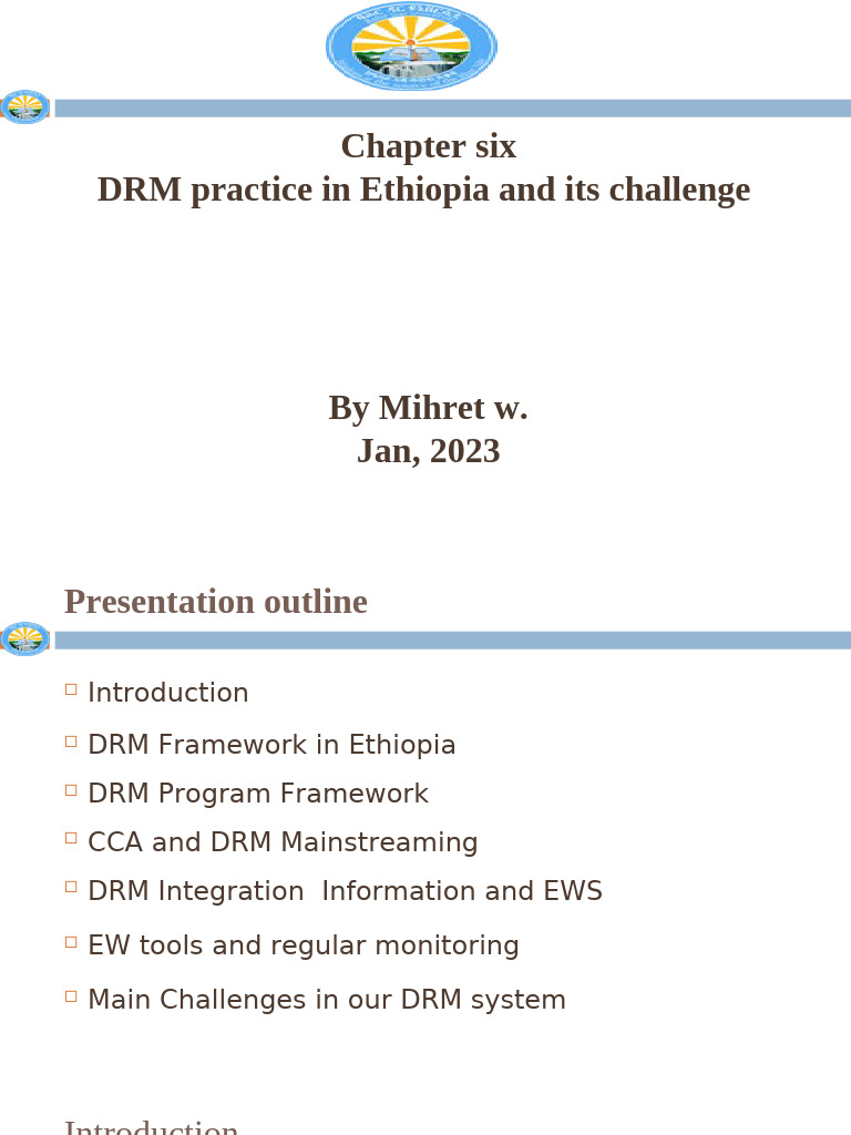 DRM Challenges and Framework in Ethiopia | PDF | Disaster Risk ...