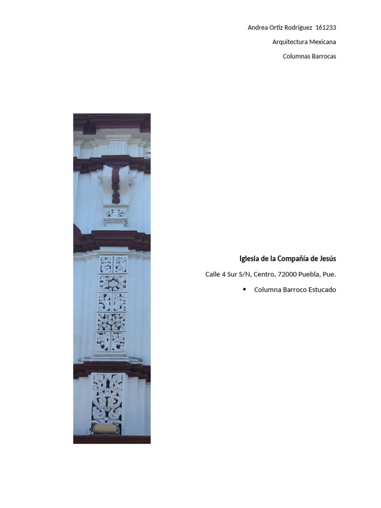 Columnas Estípite en Arquitectura Barroca | PDF | Arte occidental | Barroco