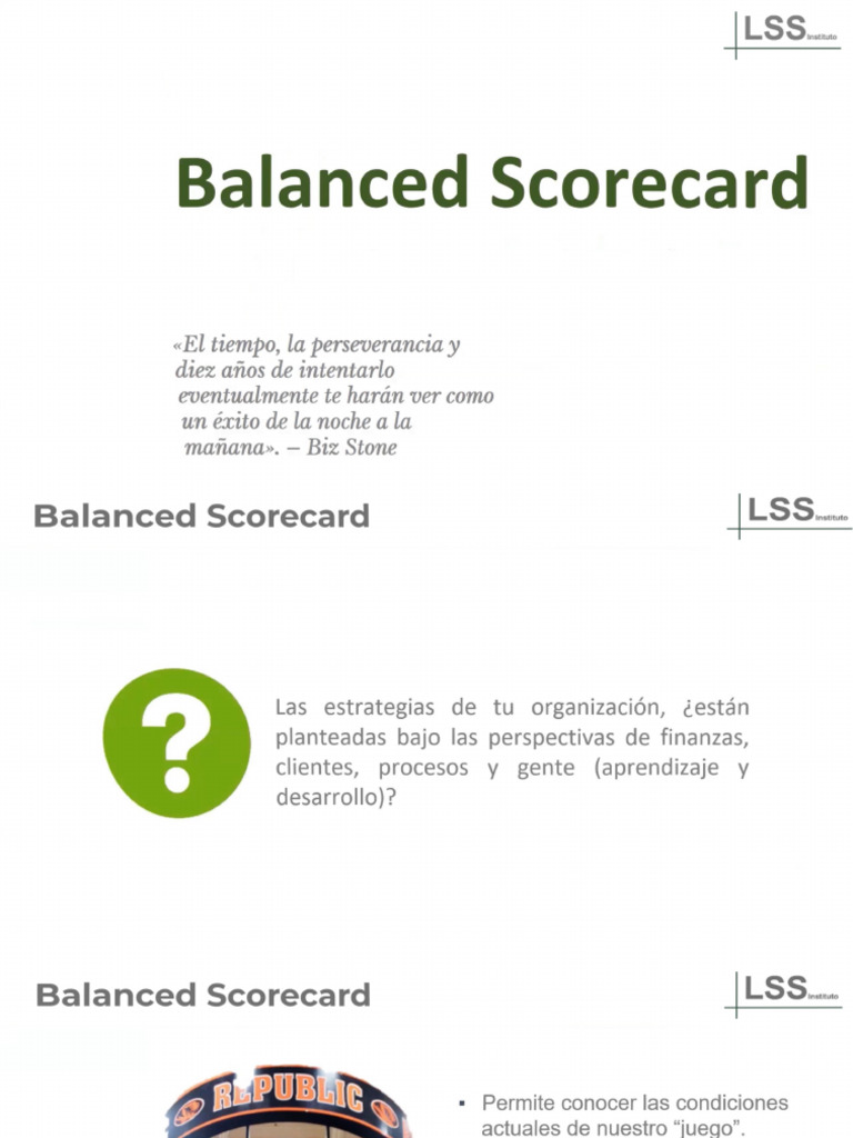 Implementación del Balanced Scorecard | PDF