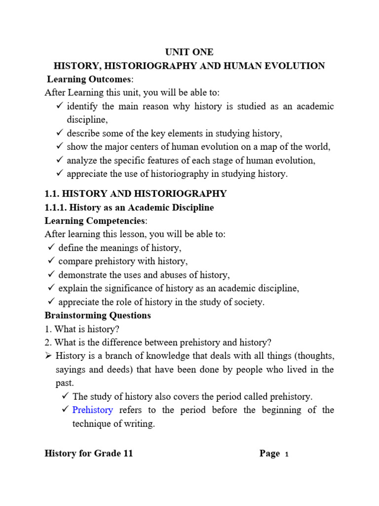 Grade 11 History: Evolution & Historiography | PDF | Creationism ...
