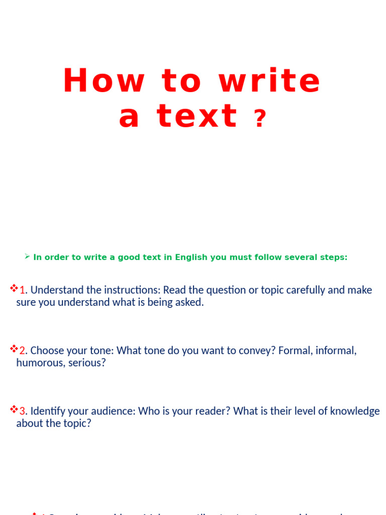 Steps to Write a Good Text in English | PDF | Proofreading | Critical ...
