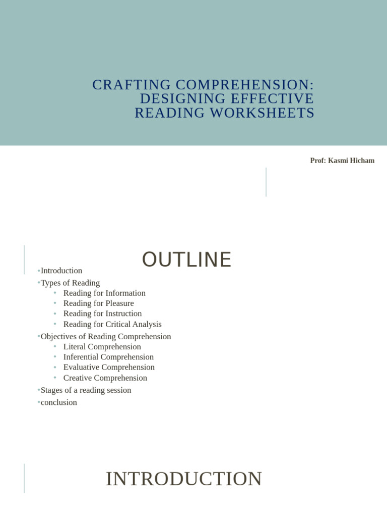 Types of Comprehension Questions | PDF | Reading Comprehension | Inference