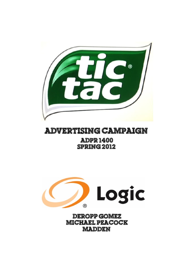 Tic Tac Advertising Campaign Overview | PDF | Target Audience | Advertising