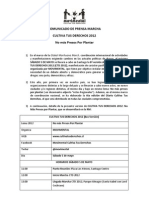 Comunicado de Prensa Cultiva Tus Derechos 2012