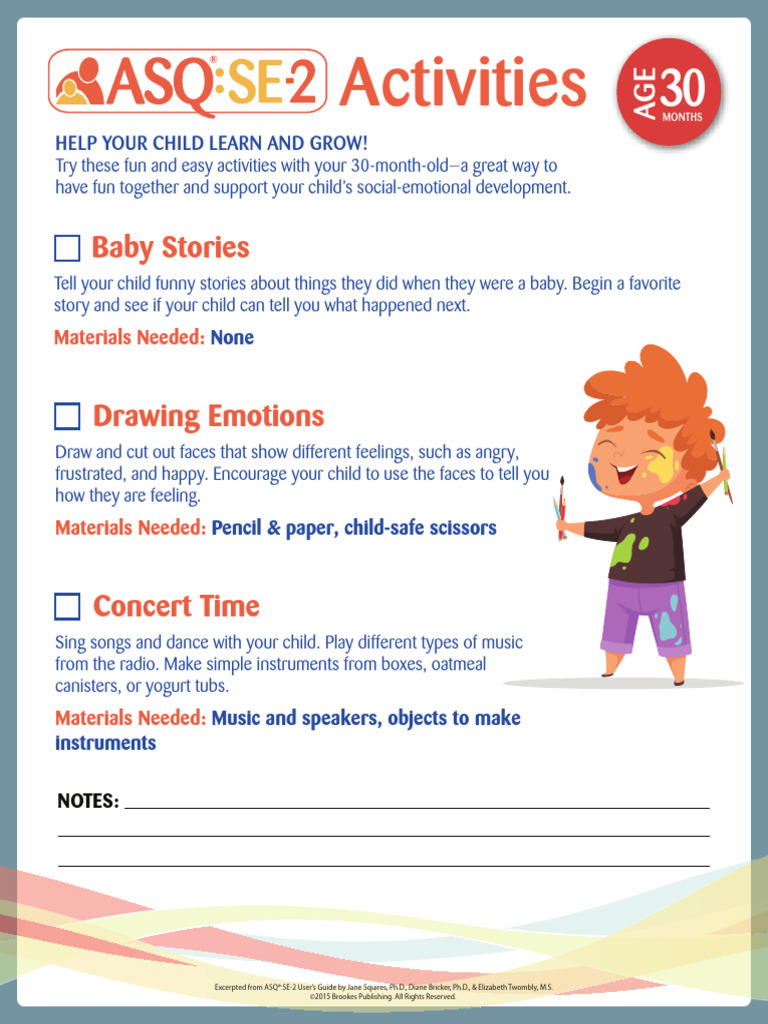 Activities for 30-Month-Olds' Growth | PDF