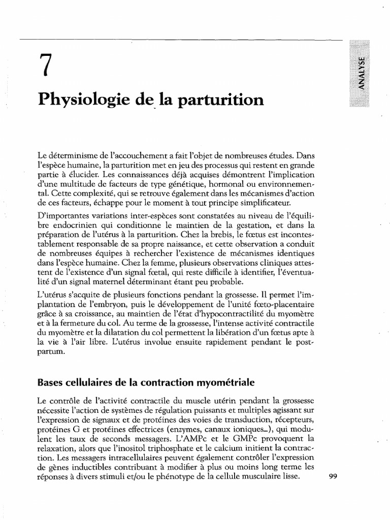 Physiologie de la parturition humaine | PDF | Contraction du muscle ...