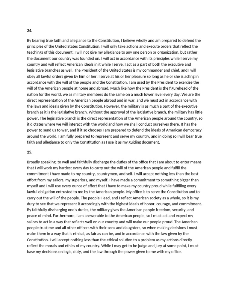 Military Oath and Ethical Leadership | PDF | Stoicism