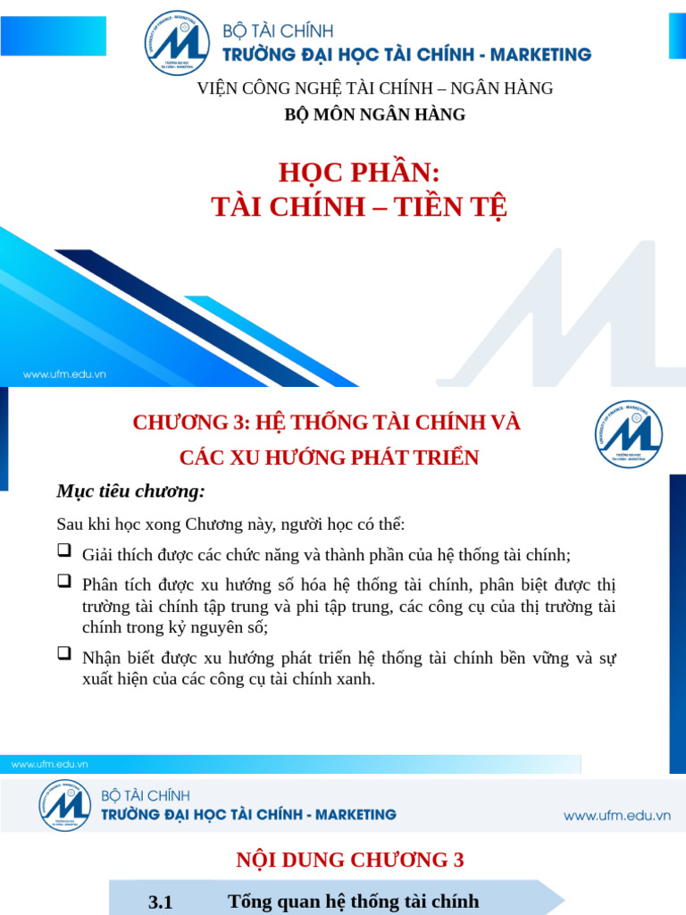 Chuong 3 - He Thong Tai Chinh Va Cac Xu Huong Phat Trien | PDF