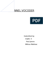 Channel Vocoder - Speech Coding Device