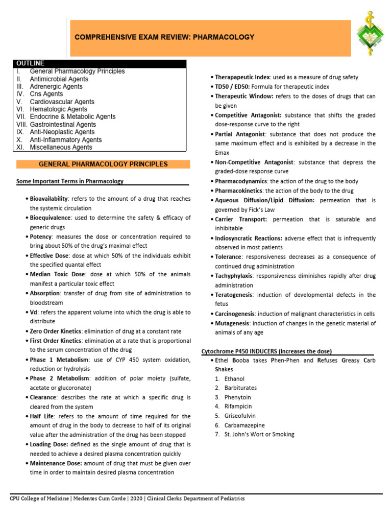 Pharma Reviewer | PDF | Pharmacology | Penicillin