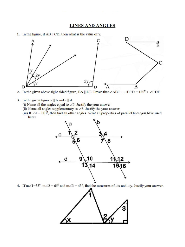 Lines and Angles | PDF