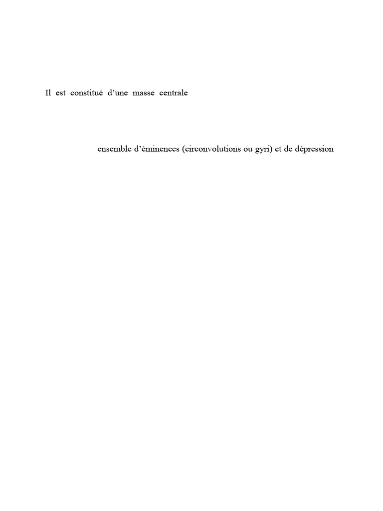 Anatomie et Morphologie du Cerveau | PDF | Circonvolution cérébrale ...