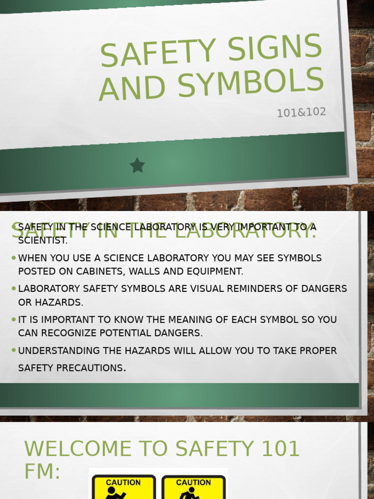 Laboratory Safety Signs Explained | PDF