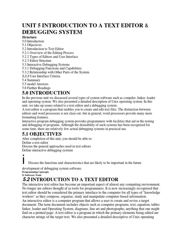 Debugging Functions And Capabilities In System Software