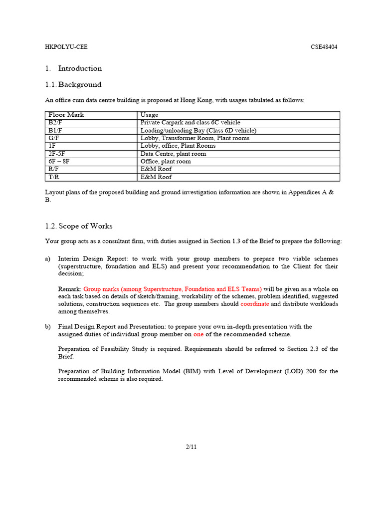 Hong Kong Office & Data Centre Design Report | PDF | Foundation ...