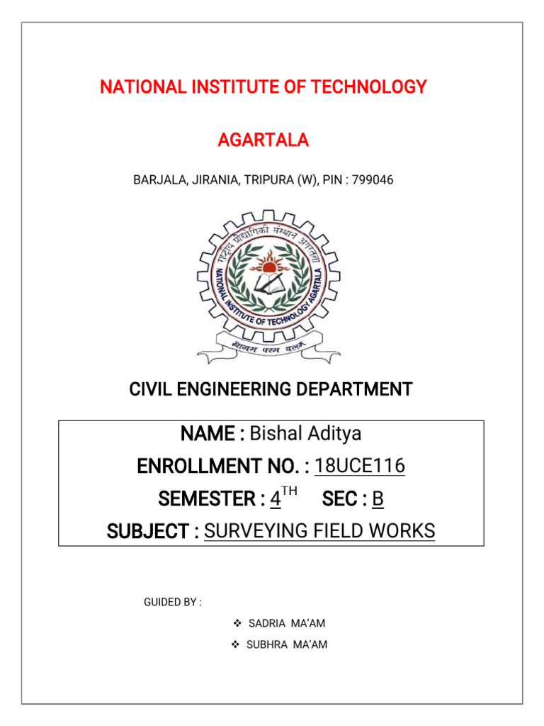 Surveying Field Work Experiments Guide | PDF