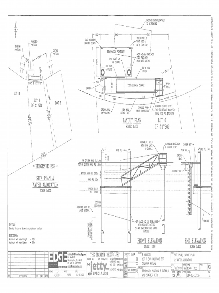 DA210897 Original Architectural Drawings - Jetty - (A7765814) | PDF