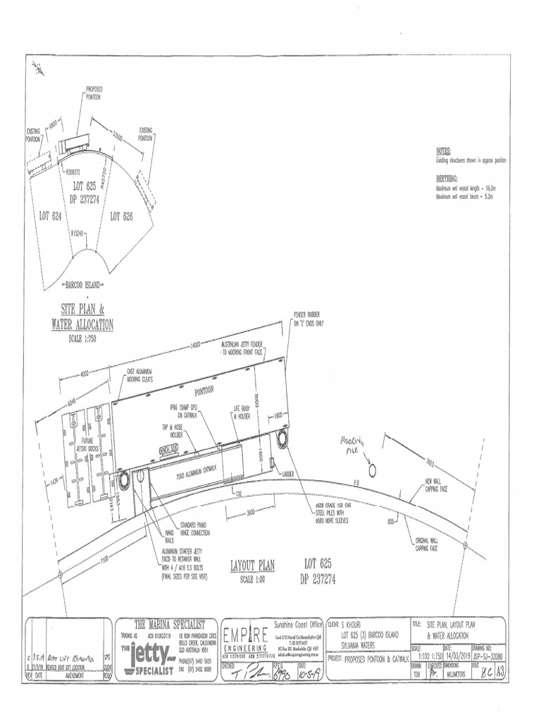 DA190459 Original Pontoon Architectural Plans - (A6183944) | PDF