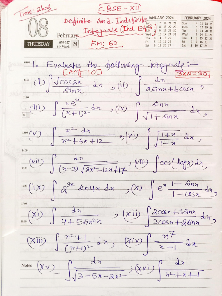 Integration and DifferentialEqn - Test | PDF