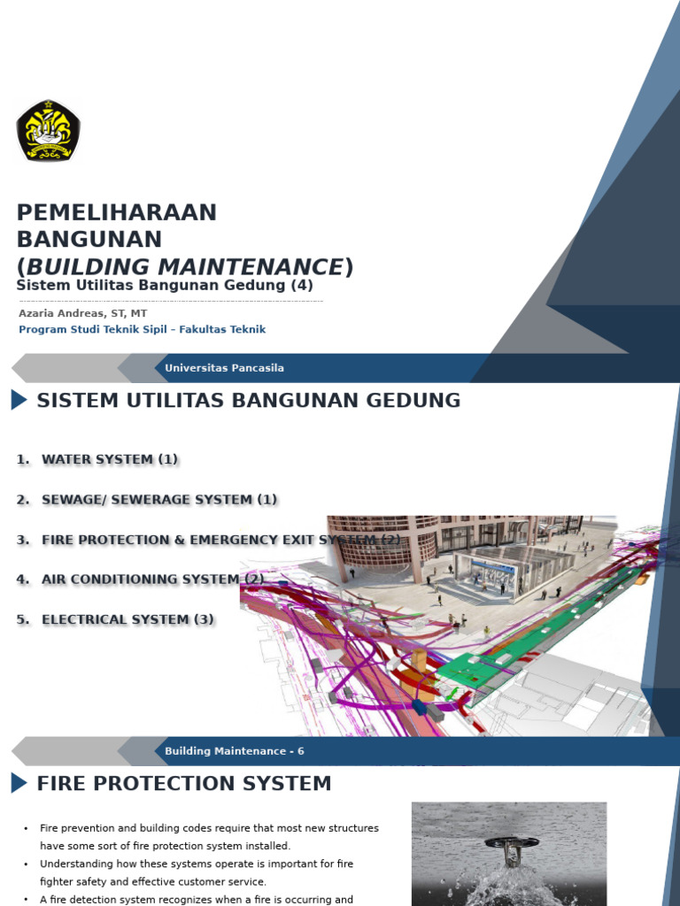 Building Maintenance: Fire Protection Systems | PDF | Fire Sprinkler ...