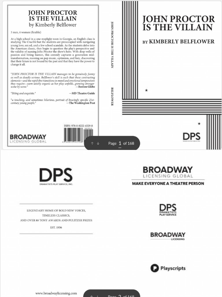 John Proctor Is The Villian PDF
