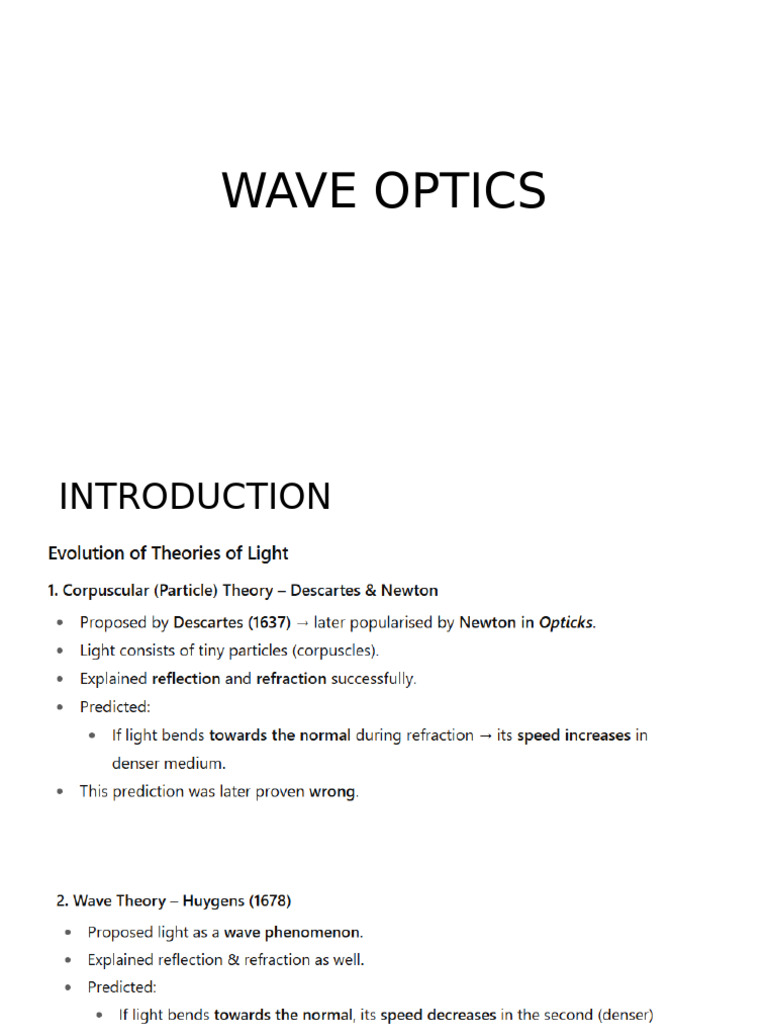 Understanding Wave Optics Principles | PDF