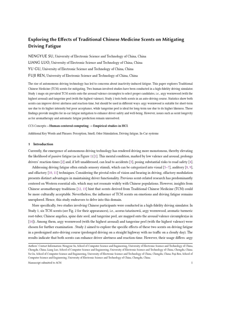 Exploring The Effects of Traditional Chinese Medicine Scents On ...