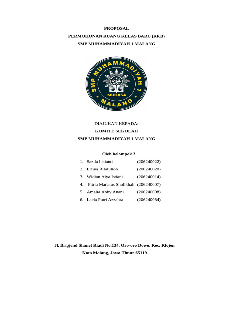 Proposal Kel 3 - Mpi.3a - Sarpras Fixx | PDF