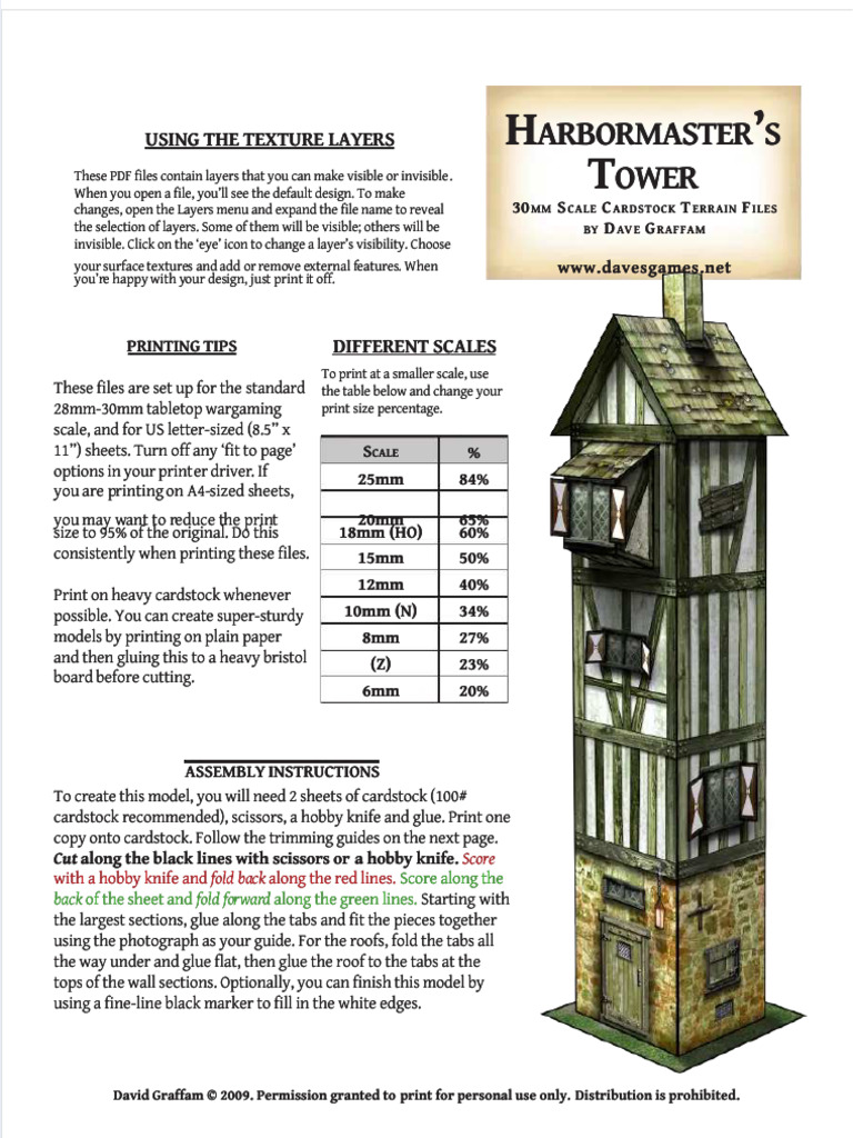Cardstock Model Assembly Guide | PDF