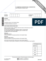 University of Cambridge International Examinations General Certificate of Education Ordinary Level