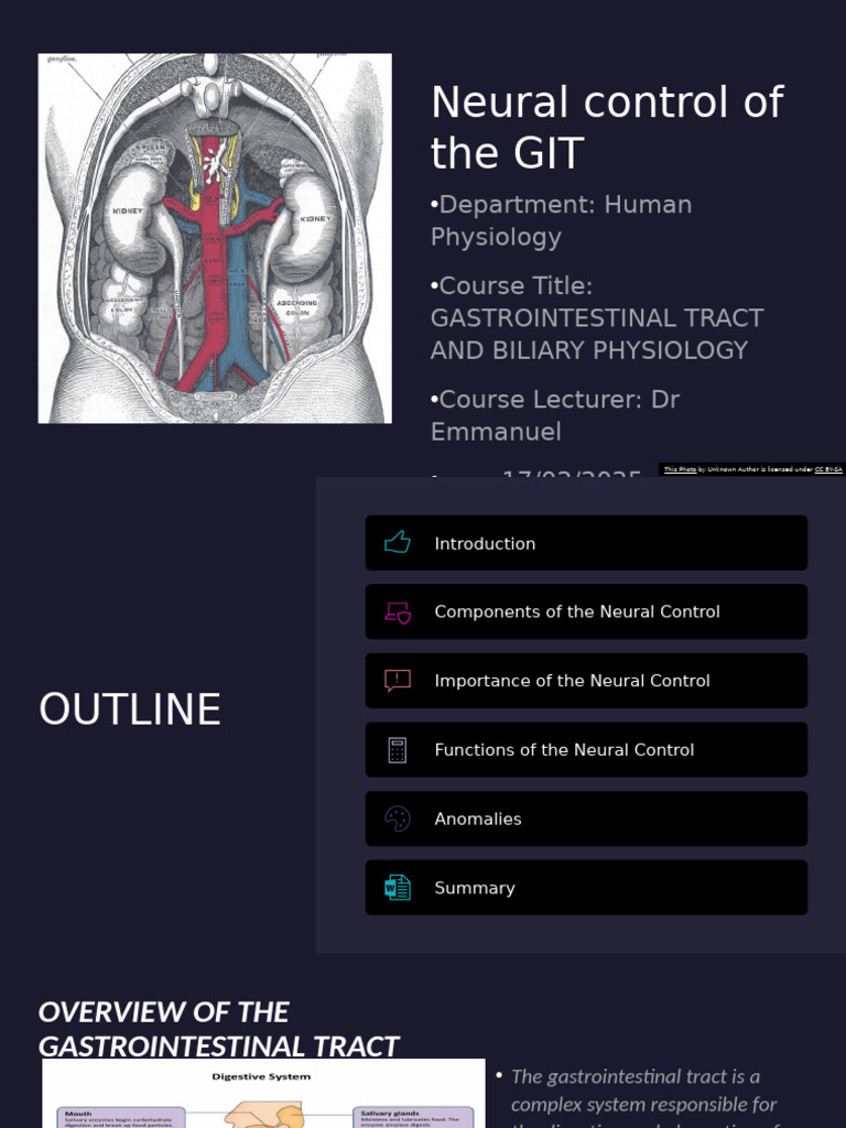 Neural Control of the Gastrointestinal Tract | PDF | Gastrointestinal ...