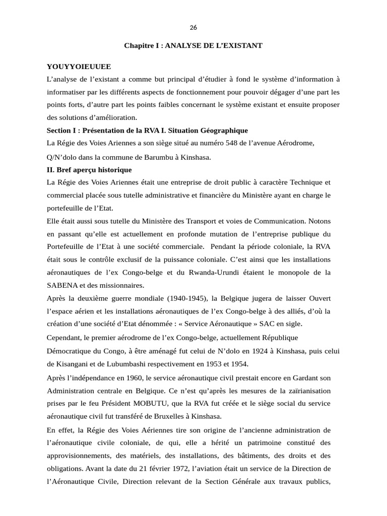 Analyse du Système de la RVA à Kinshasa | PDF | Dell | Fibre optique