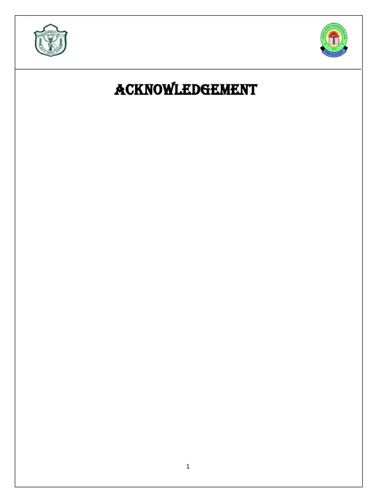 Acknowledgement | PDF