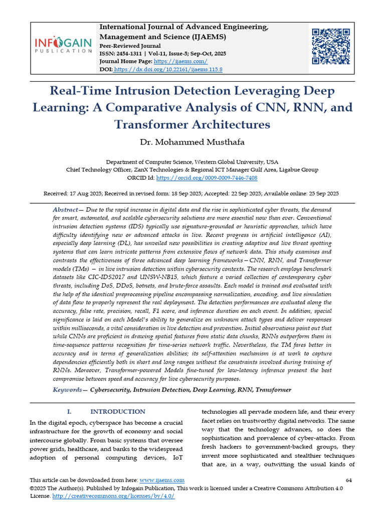 Deep Learning for Intrusion Detection | PDF | Machine Learning | Deep ...