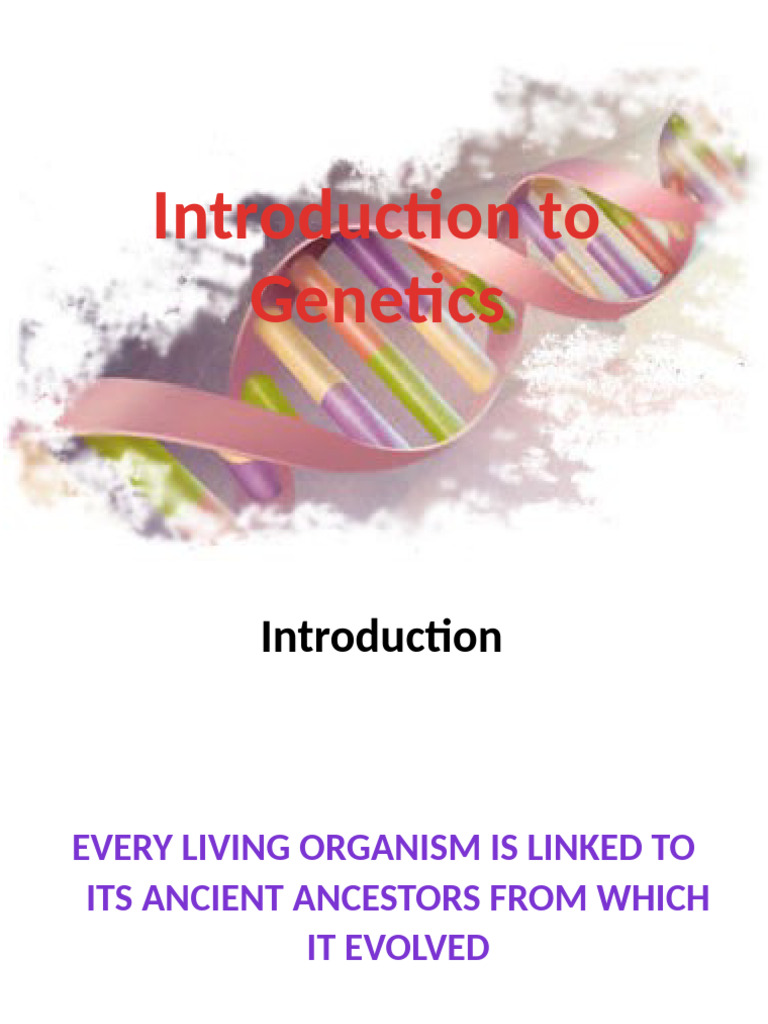 Introduction to Genetics and Evolution | PDF | Dominance (Genetics ...