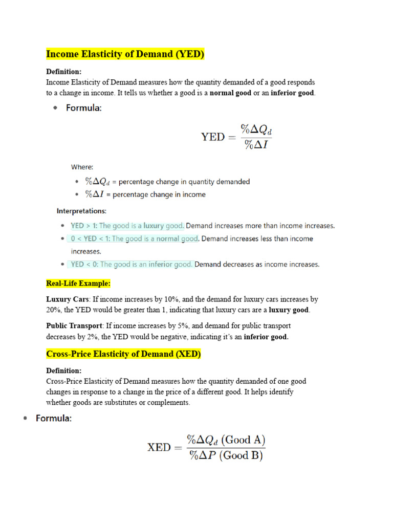 Income Elasticity of Demand | PDF