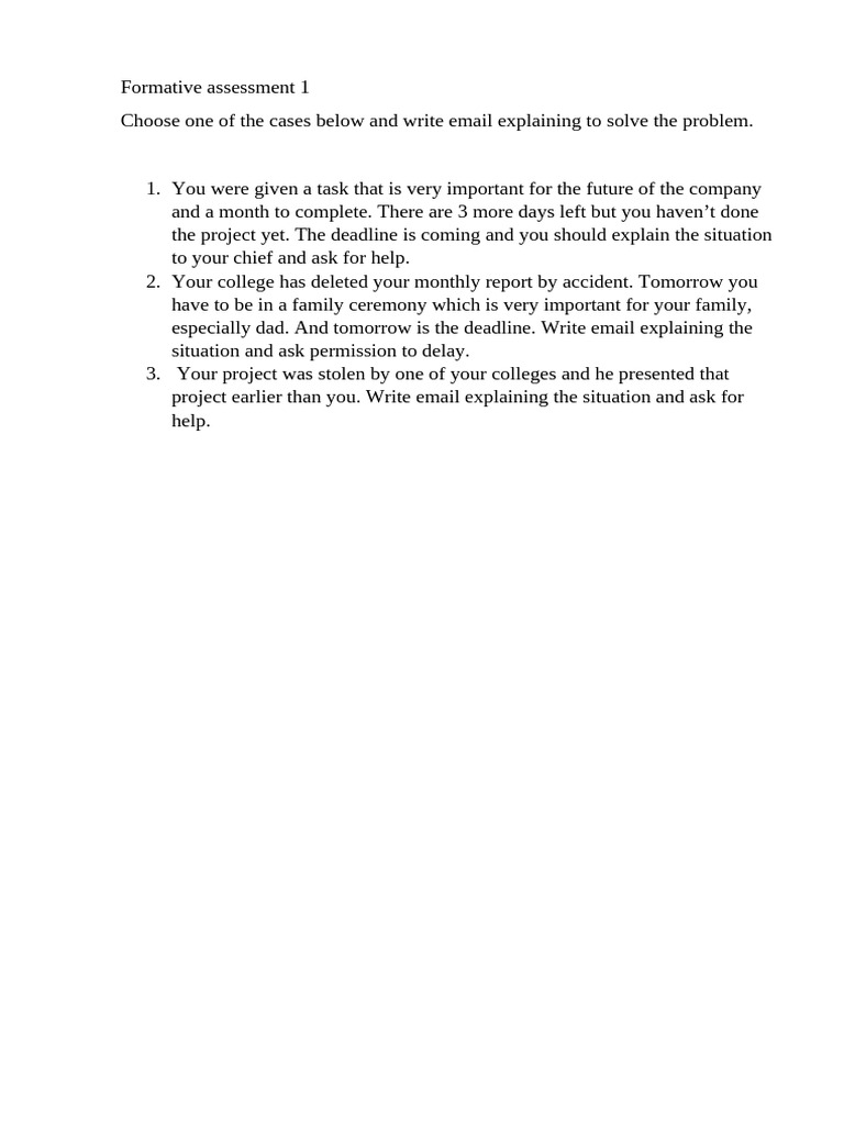 Email Scenarios for Workplace Challenges | PDF