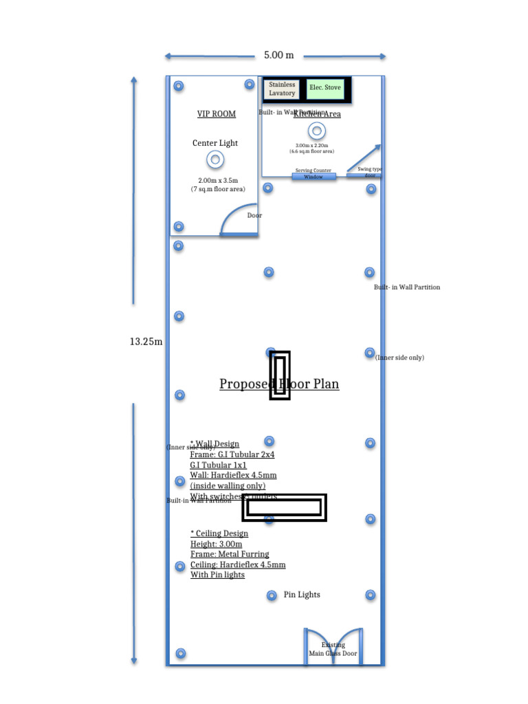Proposed Floor Plan for VIP Room | PDF