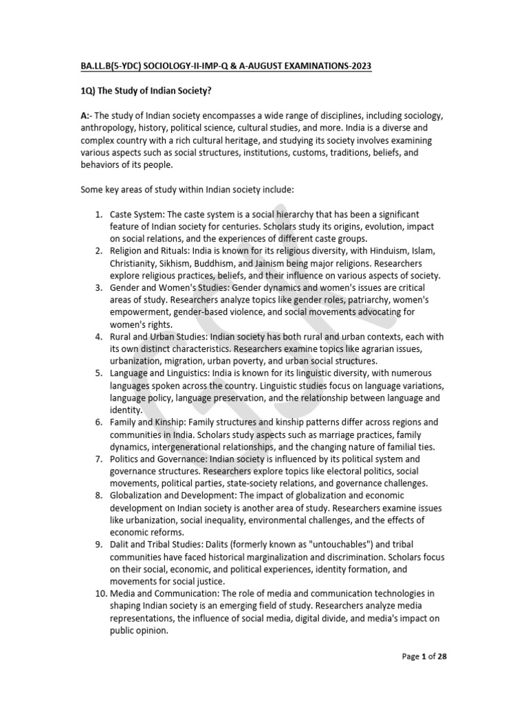Indian Society: Unity and Diversity Insights | PDF | Languages Of India