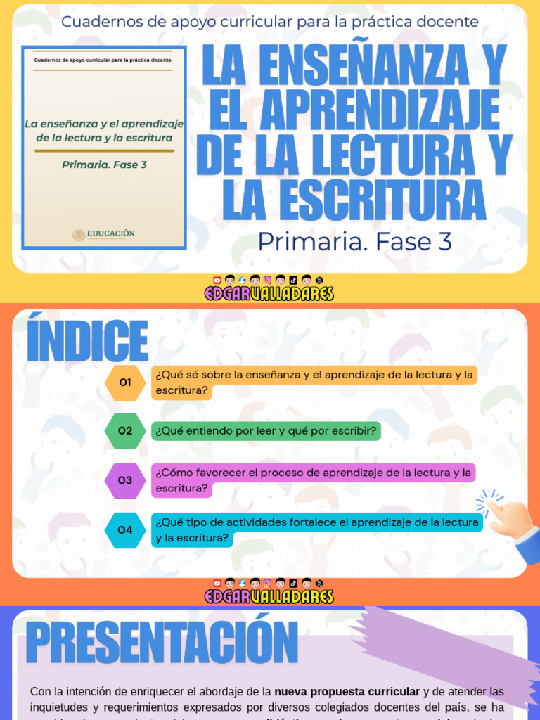 La Enseñanza y Aprendizaje de La Lectura y Escritura | PDF | Enseñando ...