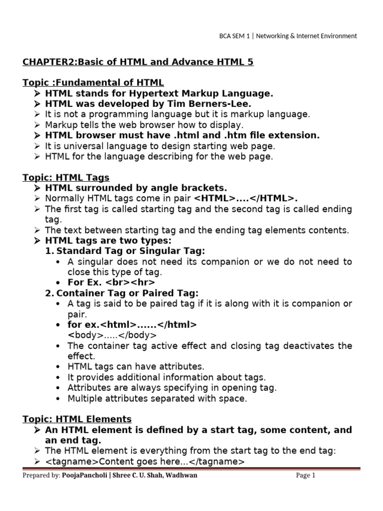 HTML Basics and Structure Explained | PDF | Html | Html Element