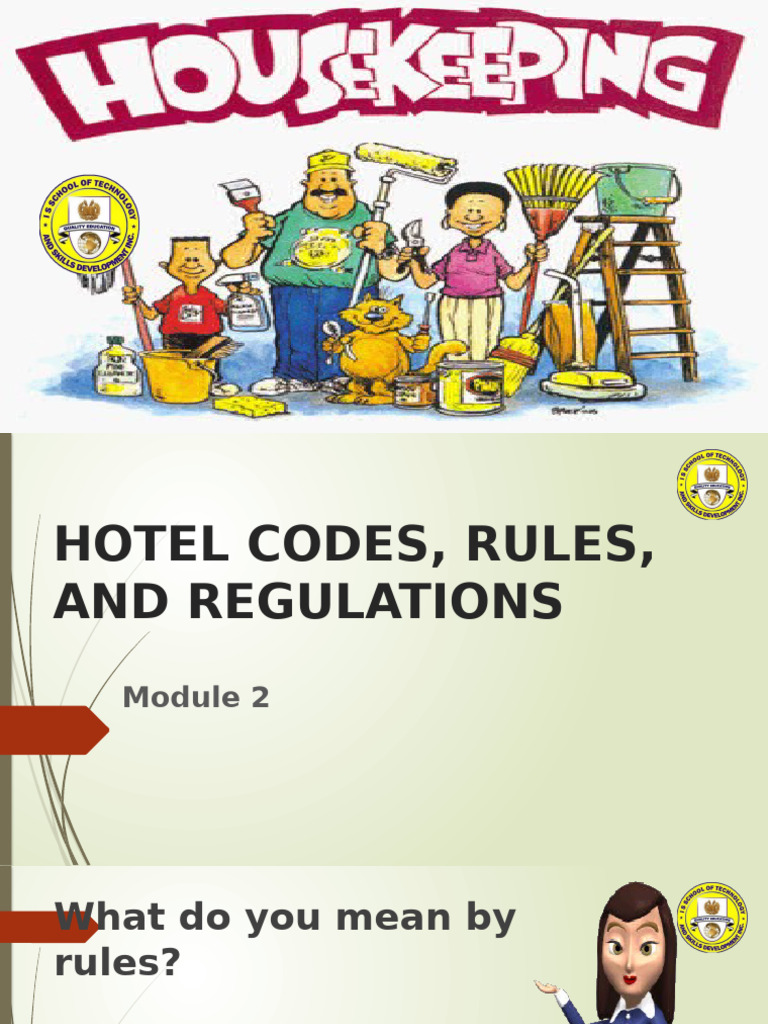 Hotel Codes and Regulations Guide | PDF | Hotel | Couch