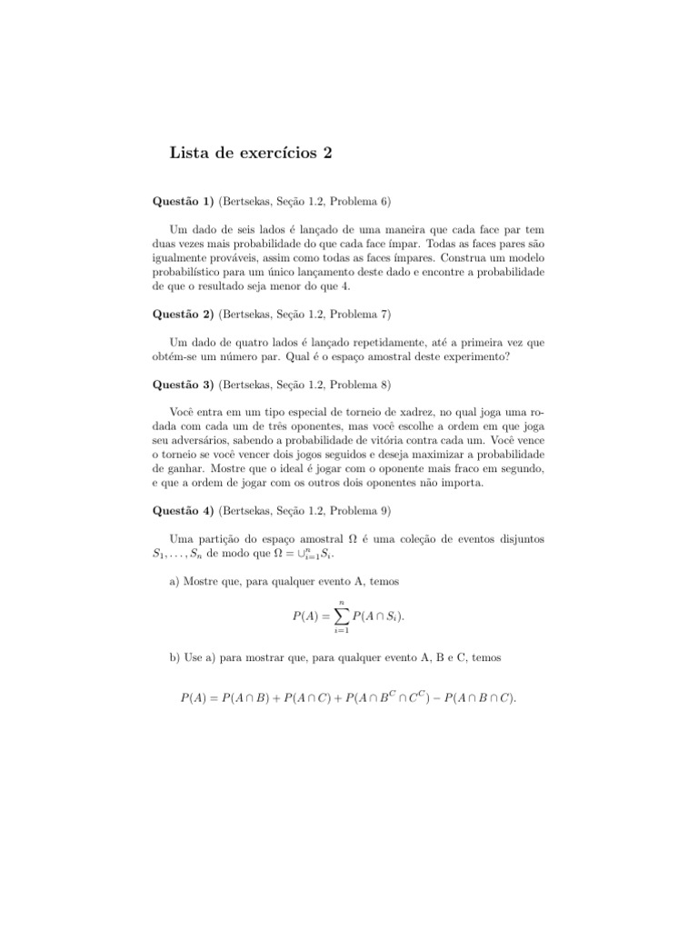Lista 2 | PDF
