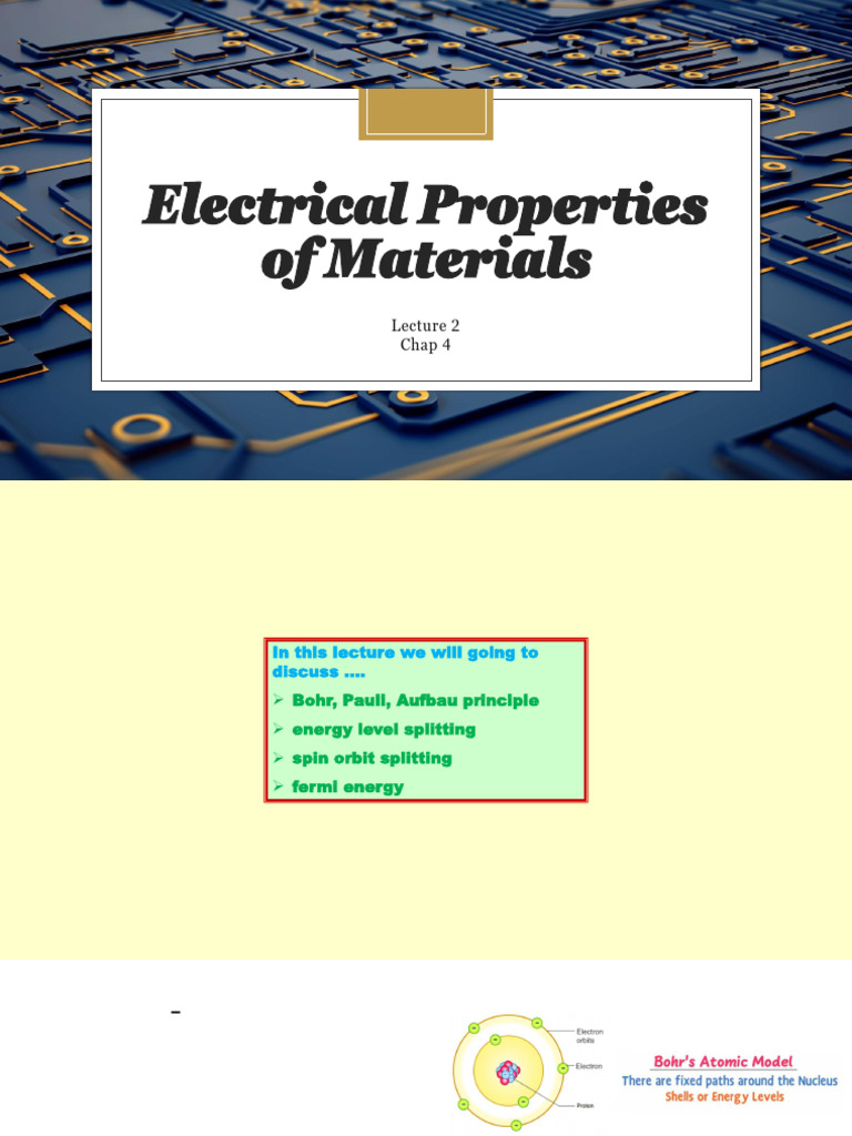 Electrical Properties of Materials Overview | PDF